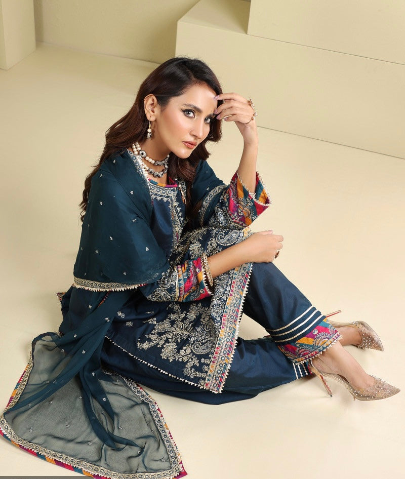 Stitched 3 Piece Embroidered Suit