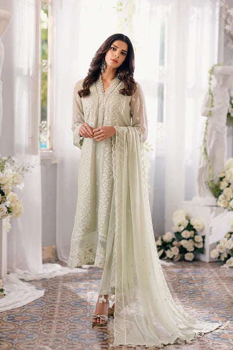 Enchanted Moss3 Piece Chiffon Suit