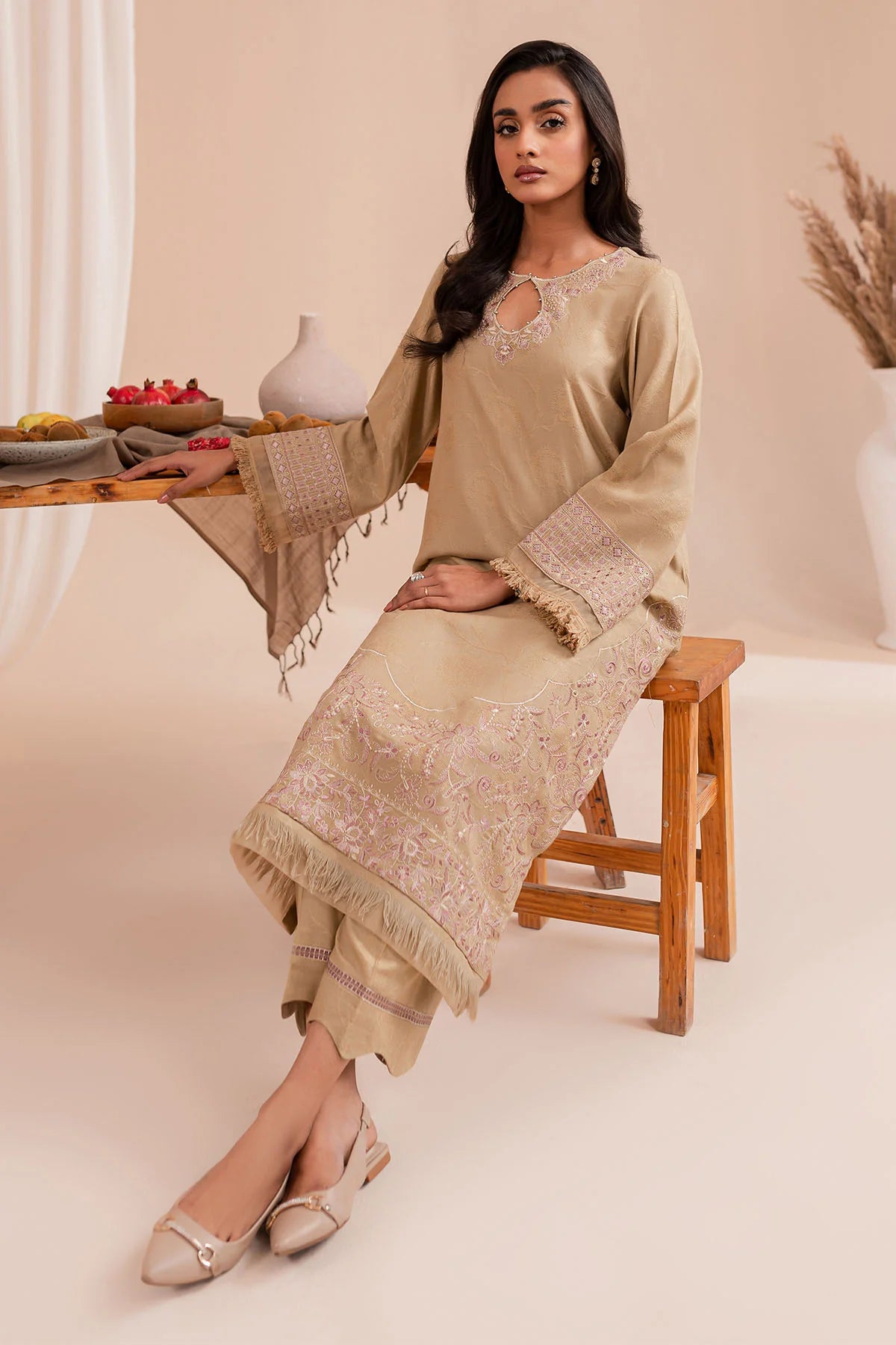 2 Piece Embroidered suit