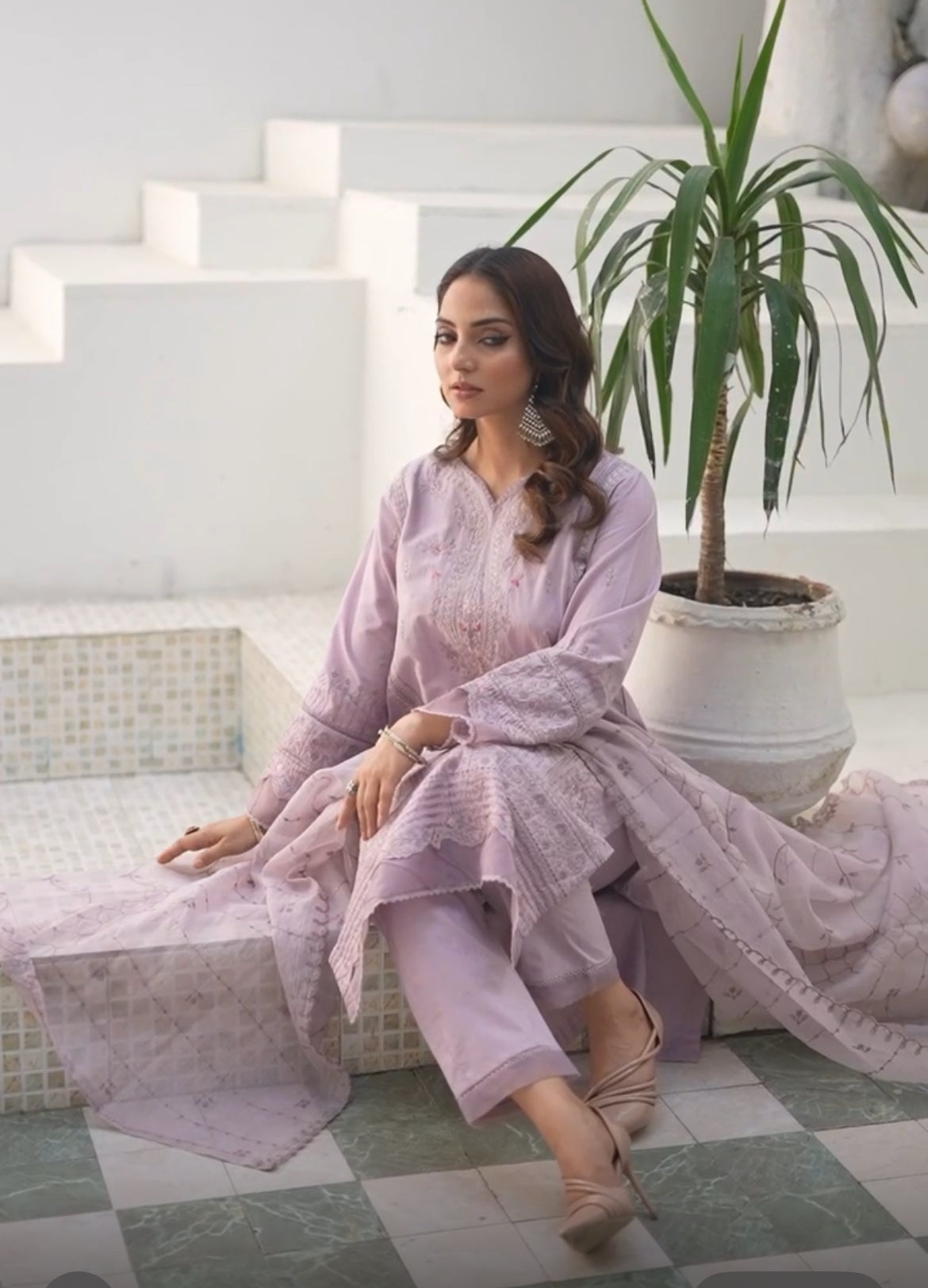 3 PC Embroidered Cotton Suit