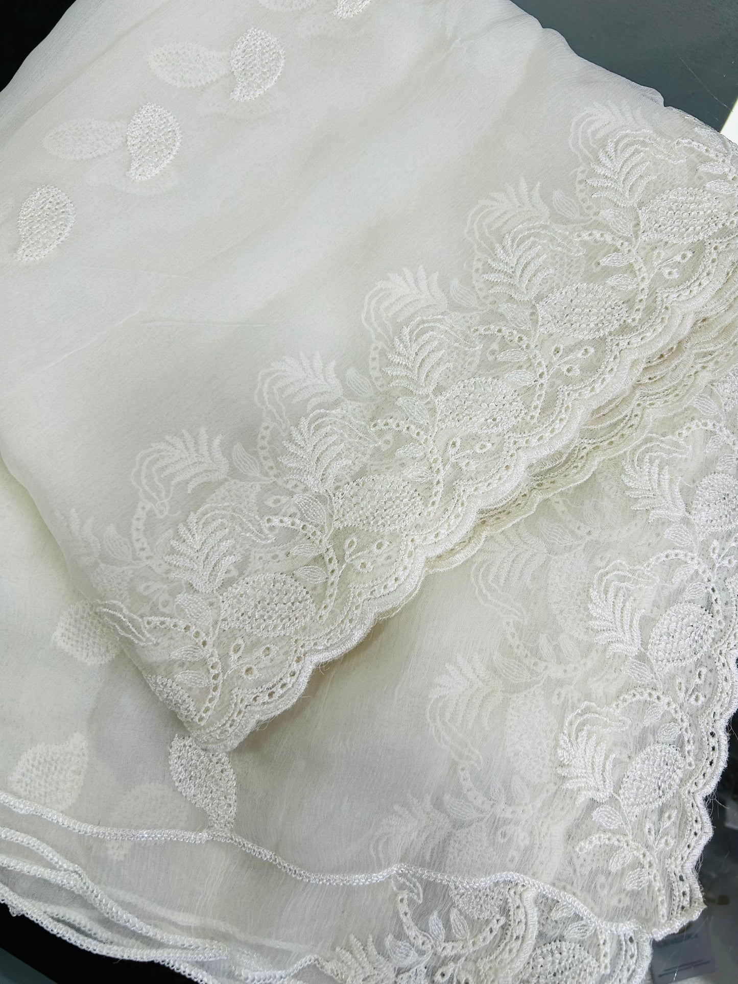 Pure Chiffon embroidered dupattas