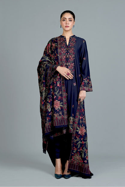 Bareeze 3PC Embroidered karandi Suit