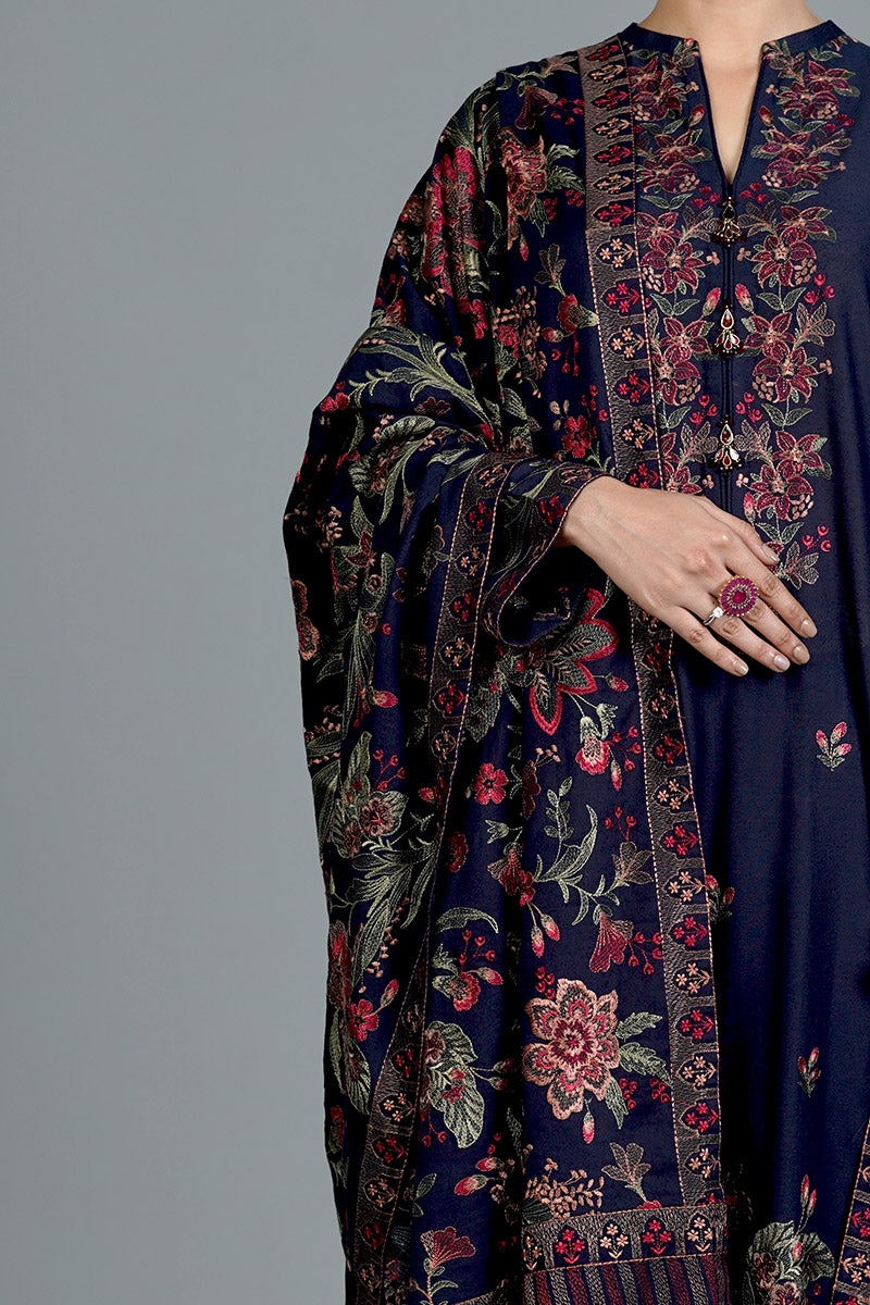 Bareeze 3PC Embroidered karandi Suit