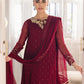 Garnet Glam 3 Piece Chiffon Suit