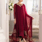 Garnet Glam 3 Piece Chiffon Suit