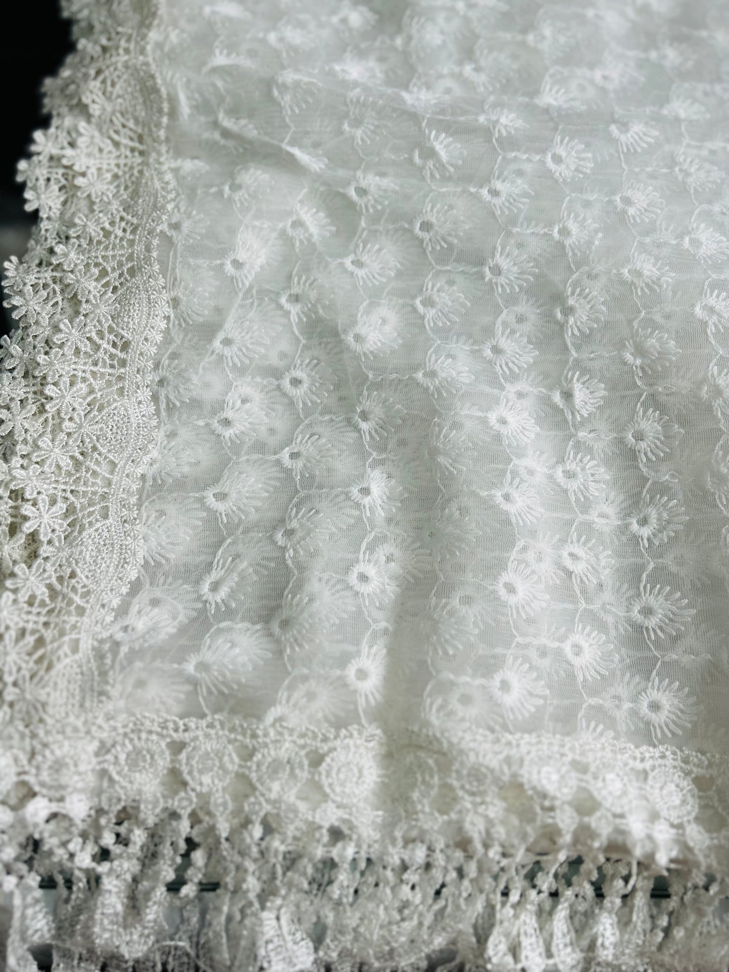 Net embroidered dupatta