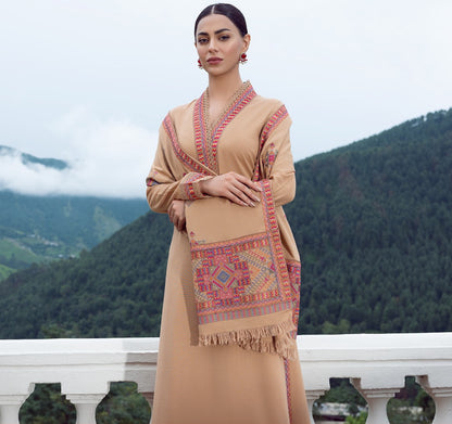 Bareeze 3PC Embroidered karandi Suit