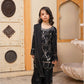 EMBROIDERED CHIFFON 3 PIECE SUIT