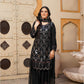 EMBROIDERED CHIFFON 3 PIECE SUIT