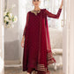 Garnet Glam 3 Piece Chiffon Suit