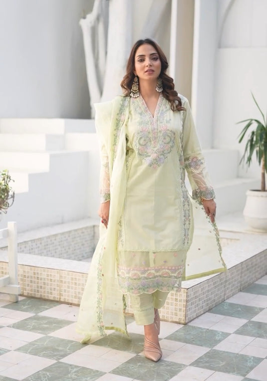 3 PC Embroidered Cotton Suit